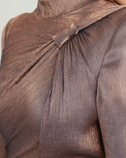 Yana Metallic Gown | Bronze