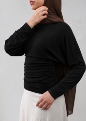 Naomi Batwing Top | Noir