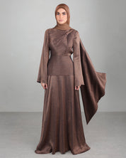 Yana Metallic Gown | Bronze