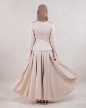 Amara Pleated Skirt | Oatmeal