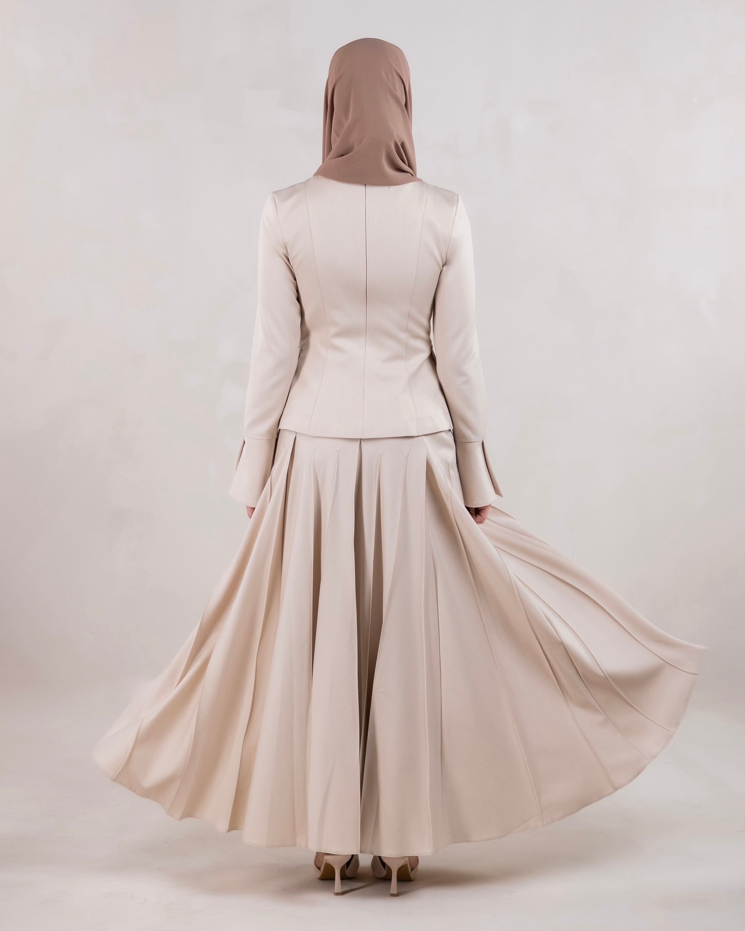 Amara Pleated Skirt | Oatmeal