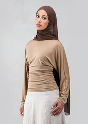 Naomi Batwing Top | Hazelnut