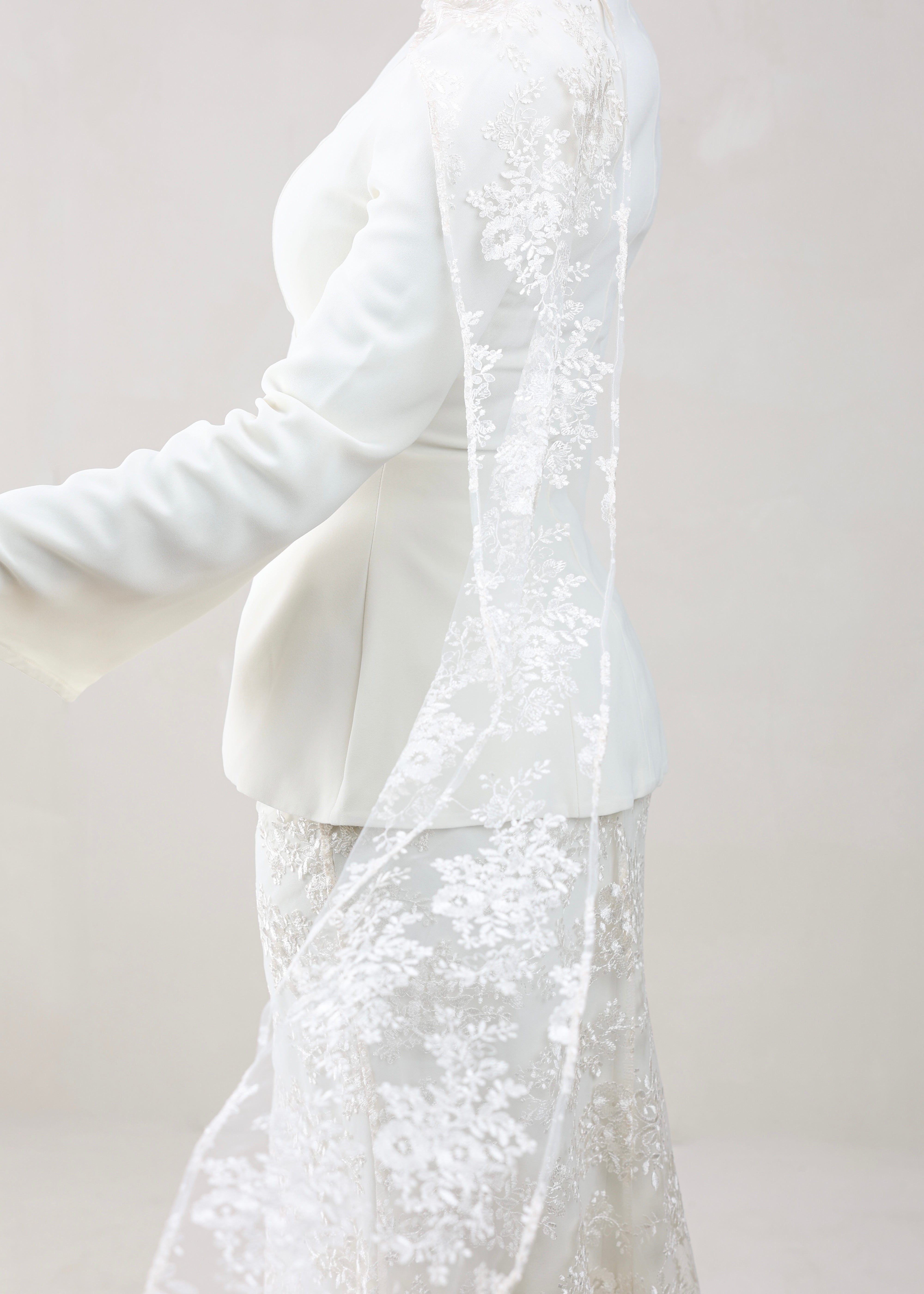 Bella Veil Peplum | Ivory