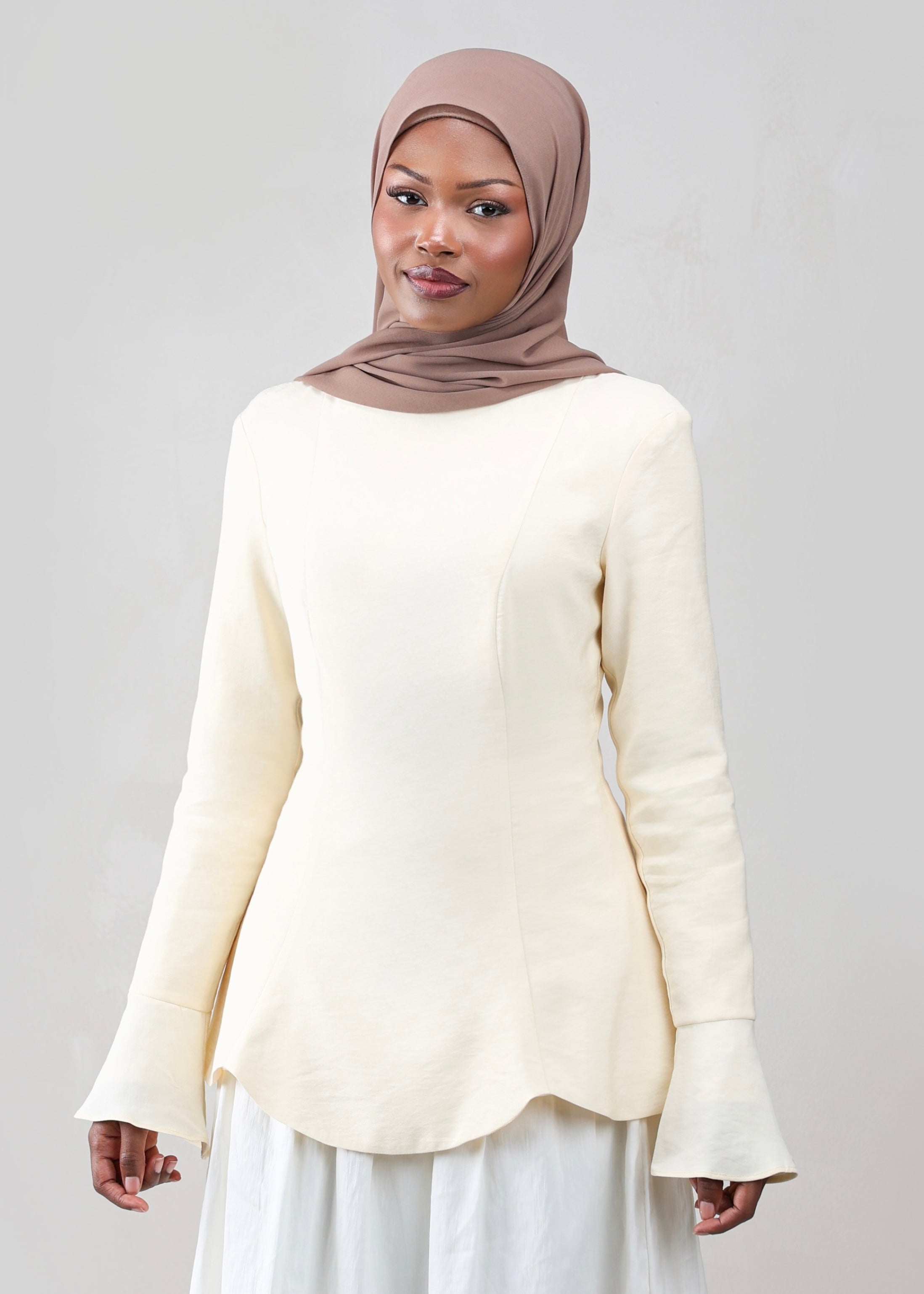 Juliette Peplum Tunic | Butter Yellow