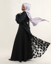 Wardeh Floral Abaya | Noir