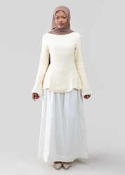 Juliette Peplum Tunic | Butter Yellow