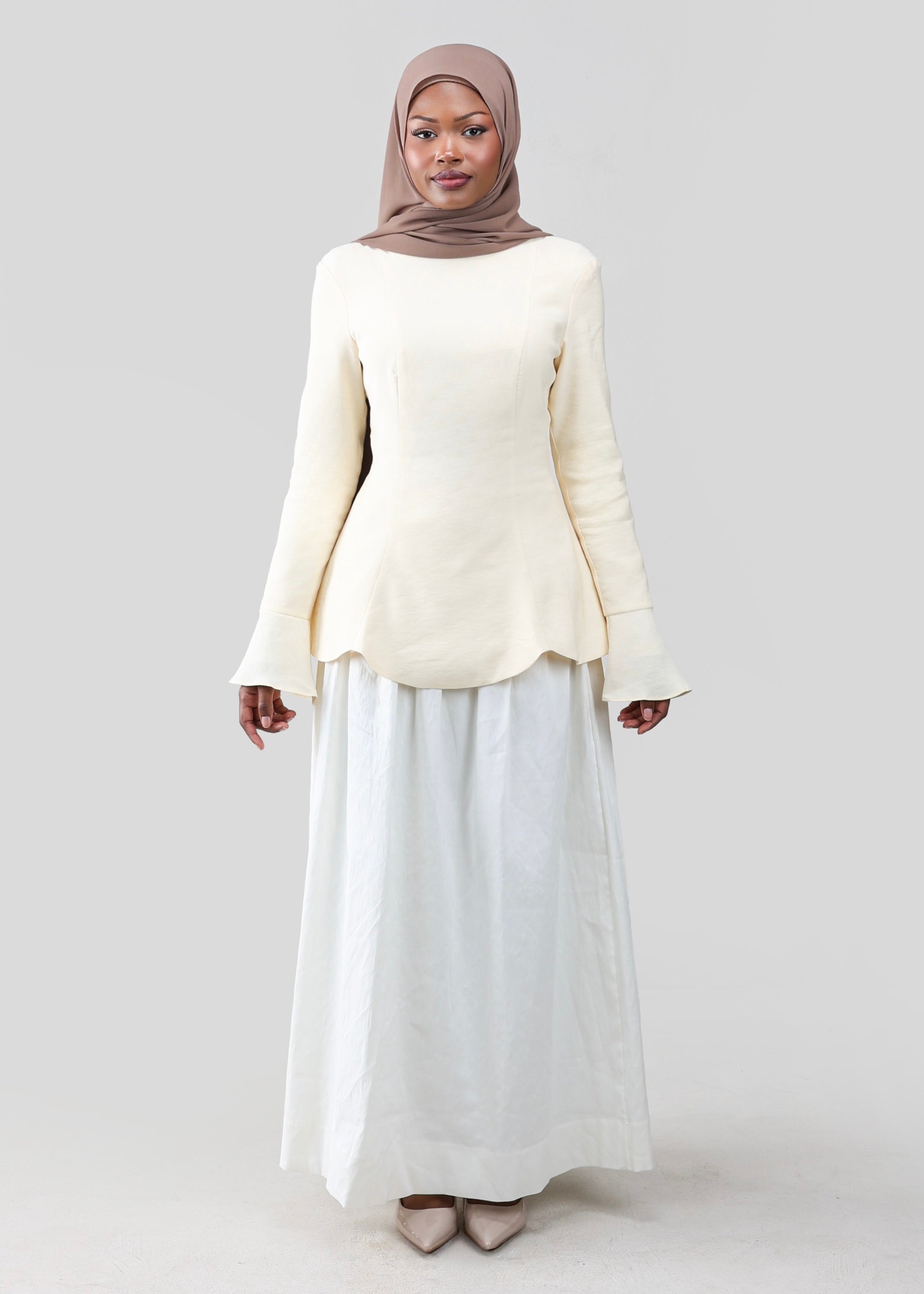 Juliette Peplum Tunic | Butter Yellow