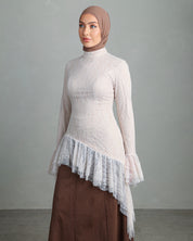 Nawal Ruffled Top | Lace