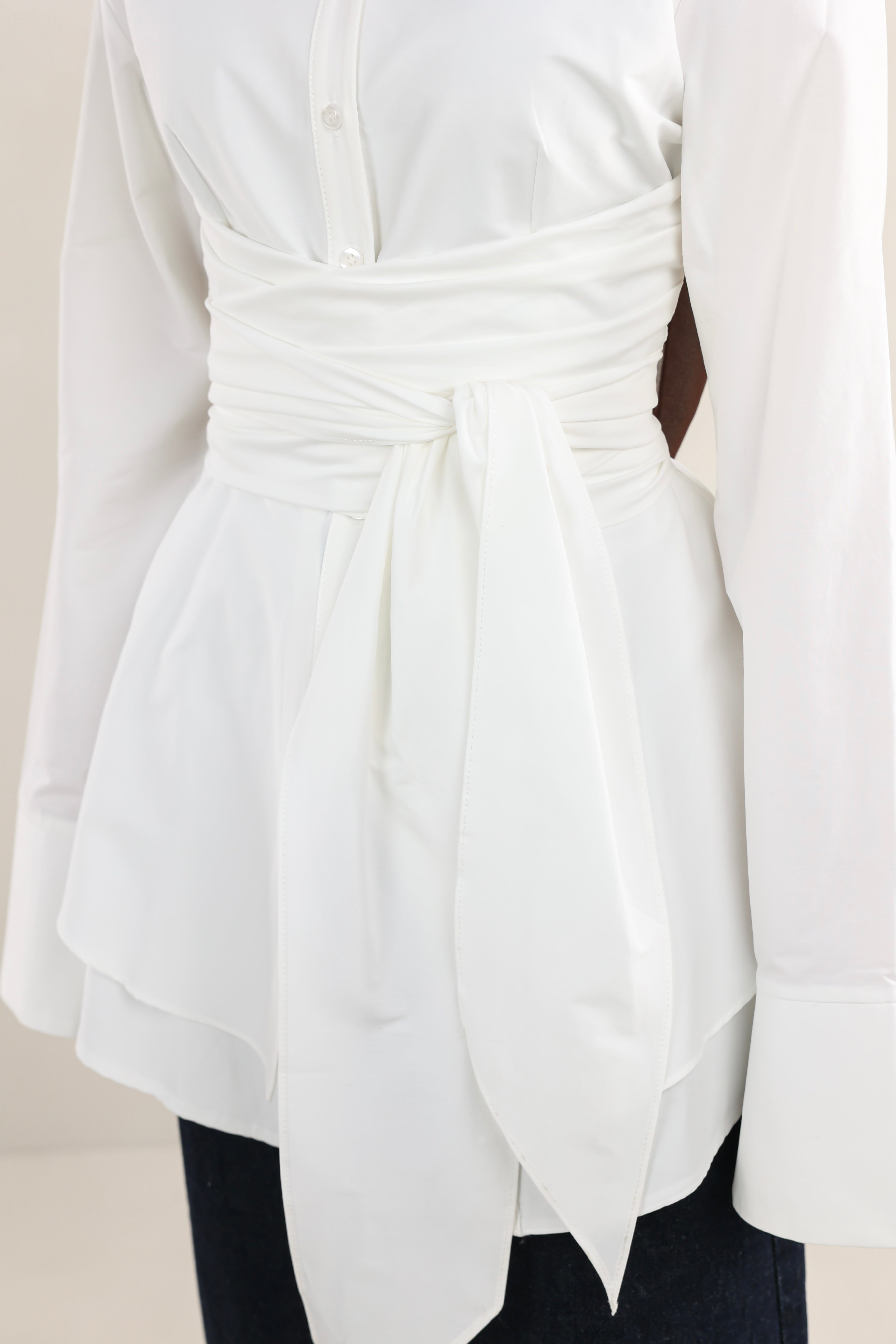 Hana Wrap Shirt | Ivory