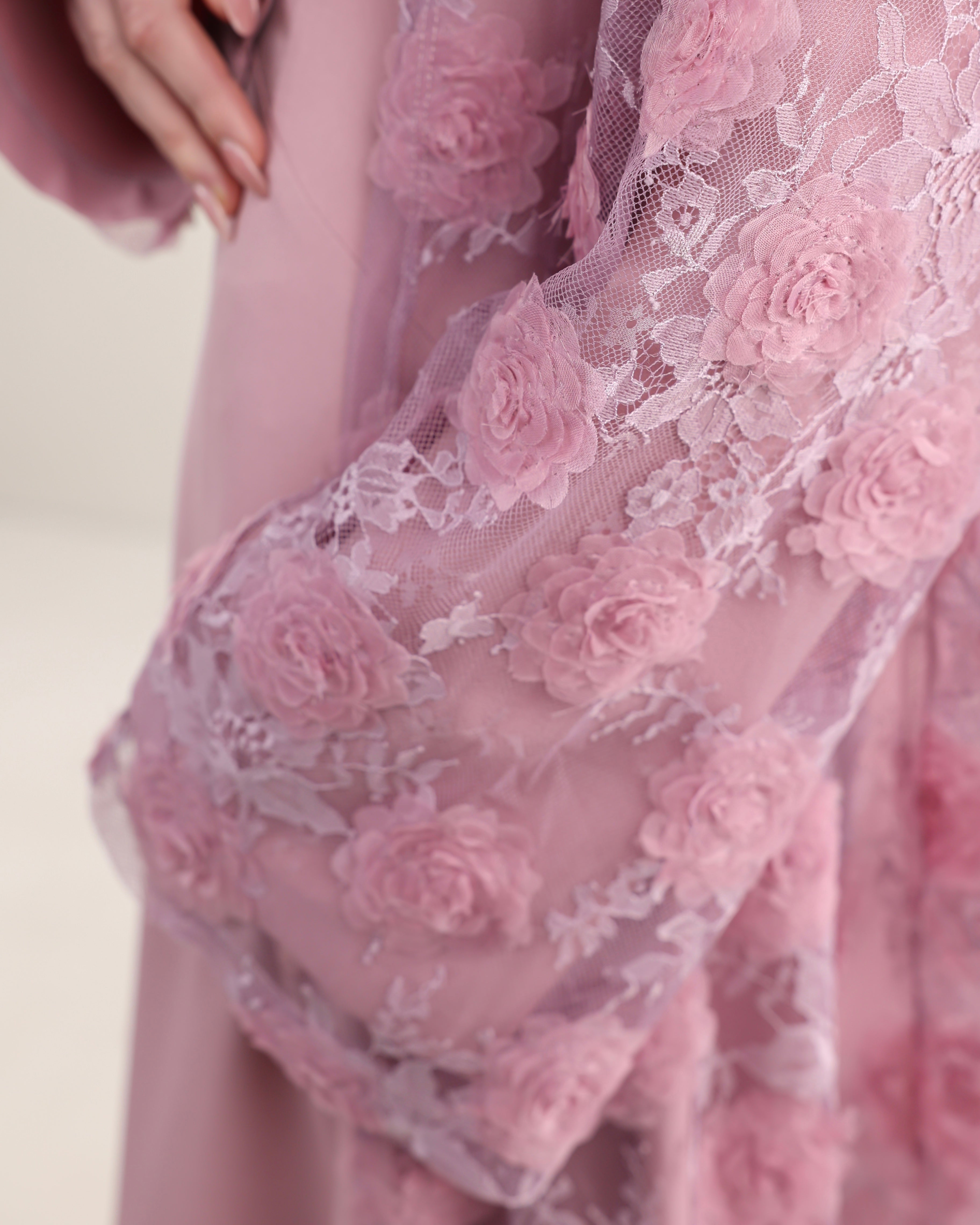 Wardeh Floral Abaya | Pink