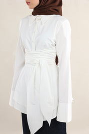 Hana Wrap Shirt | Ivory