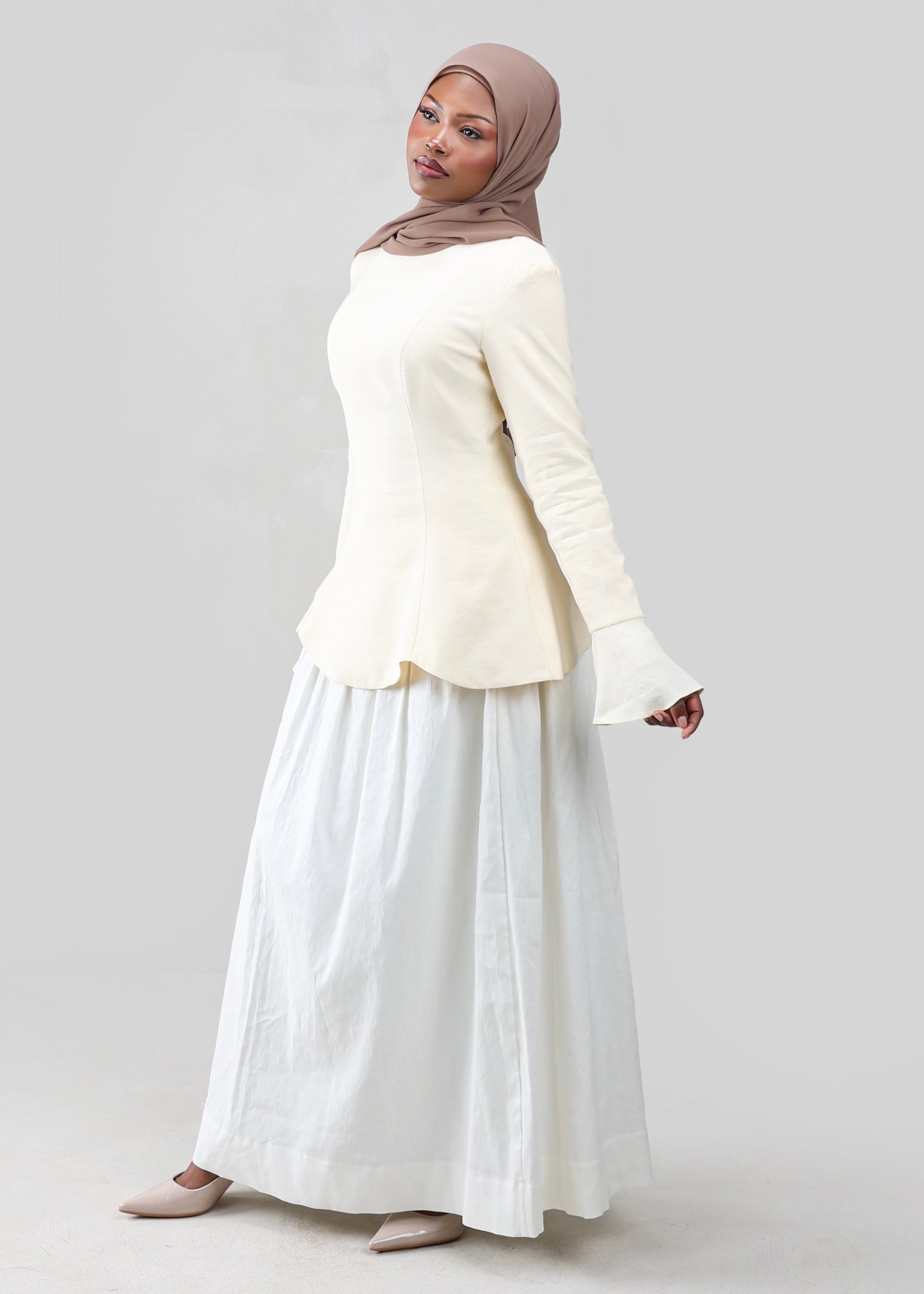 Juliette Peplum Tunic | Butter Yellow