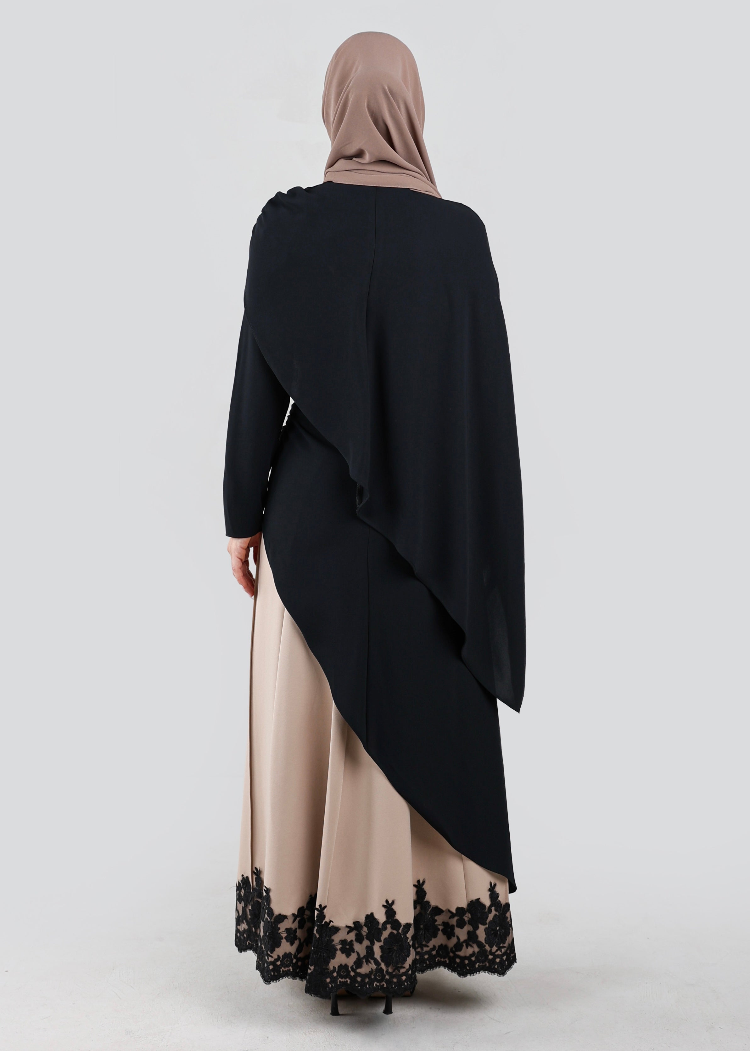 Aleen Asymmetrical Cape Tunic | Noir