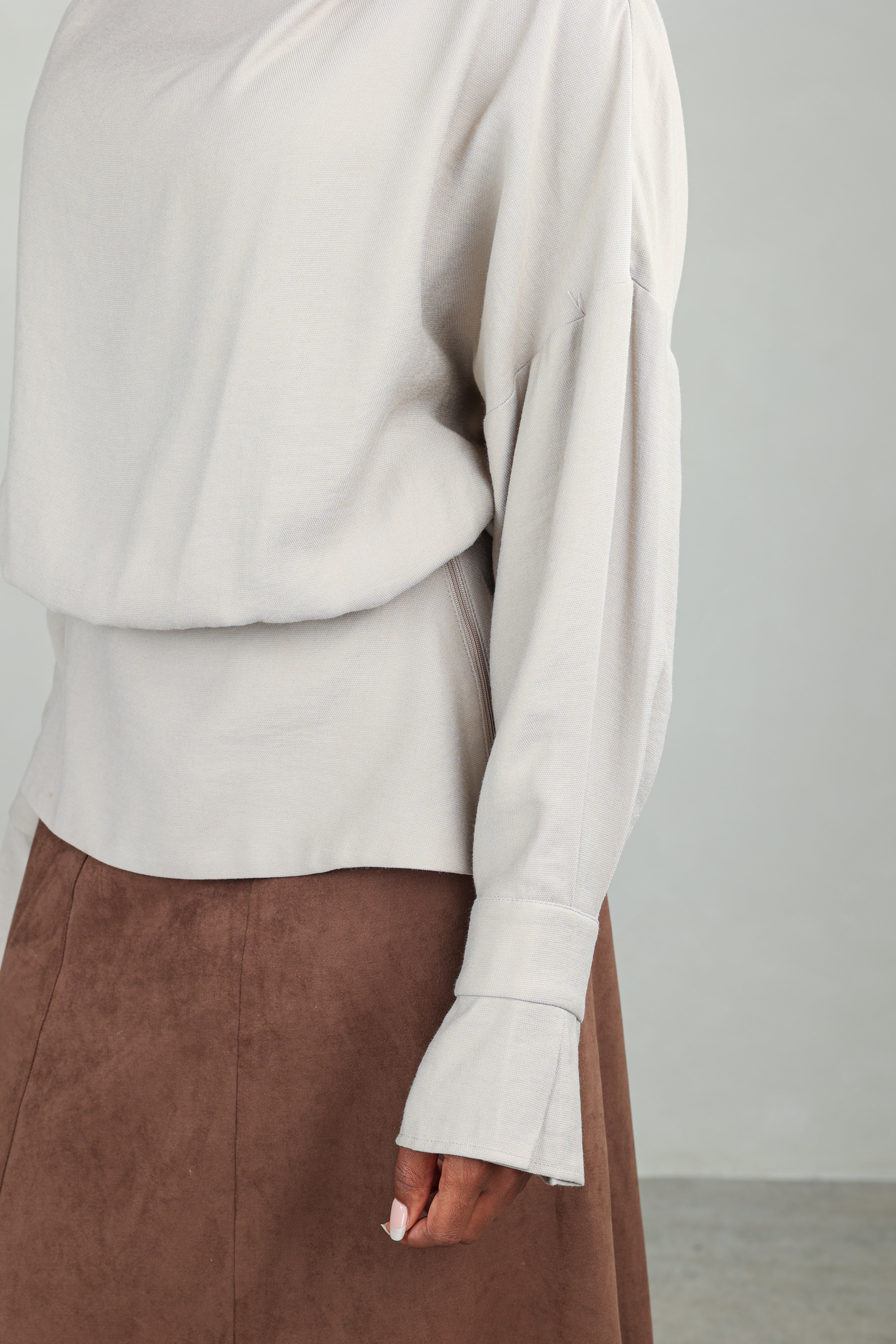 Sana Draped Top | Stone