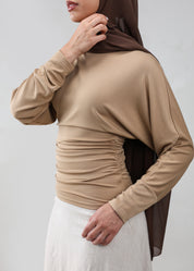 Naomi Batwing Top | Hazelnut