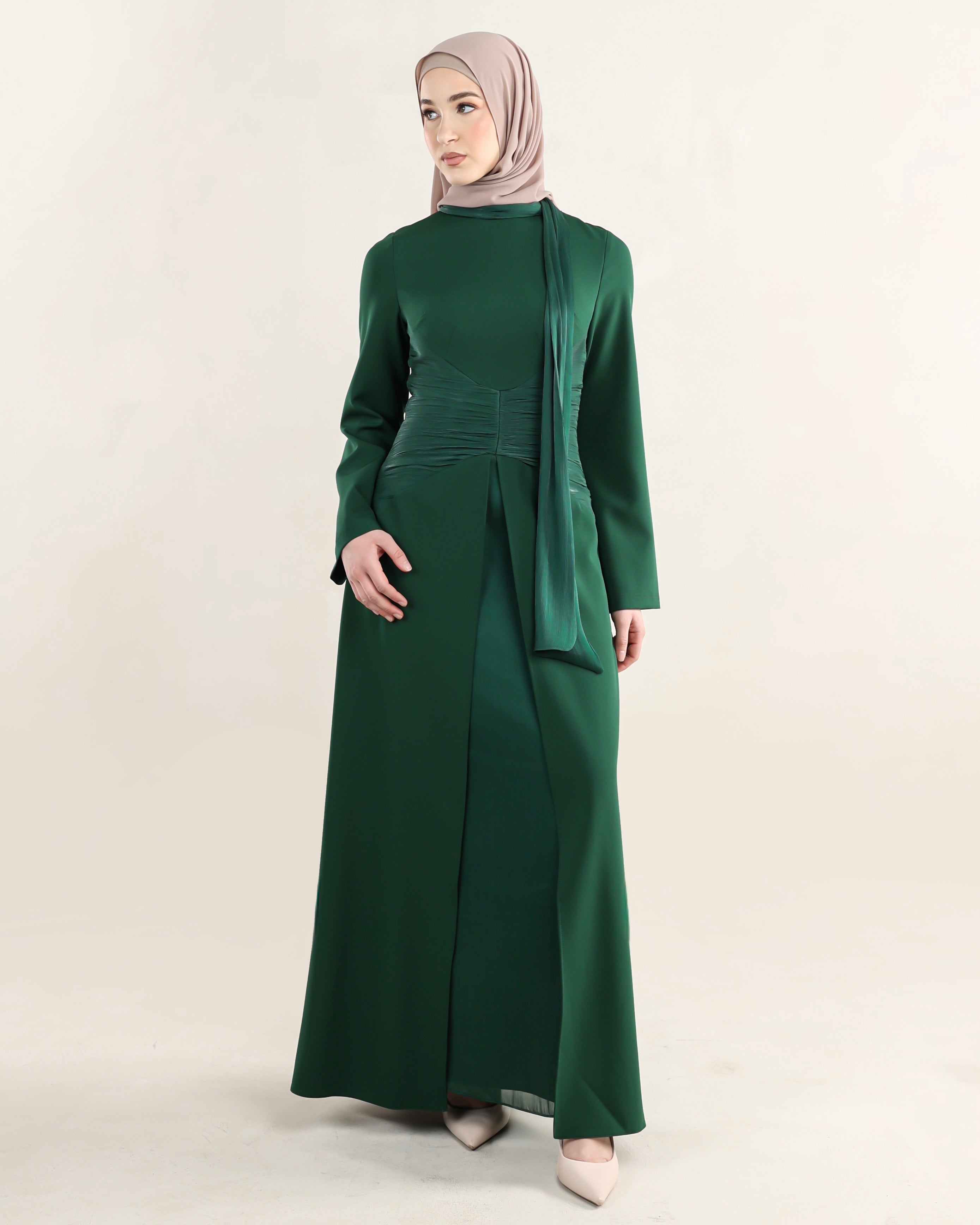 Layan Gown | Pine Green *Ships 3/13