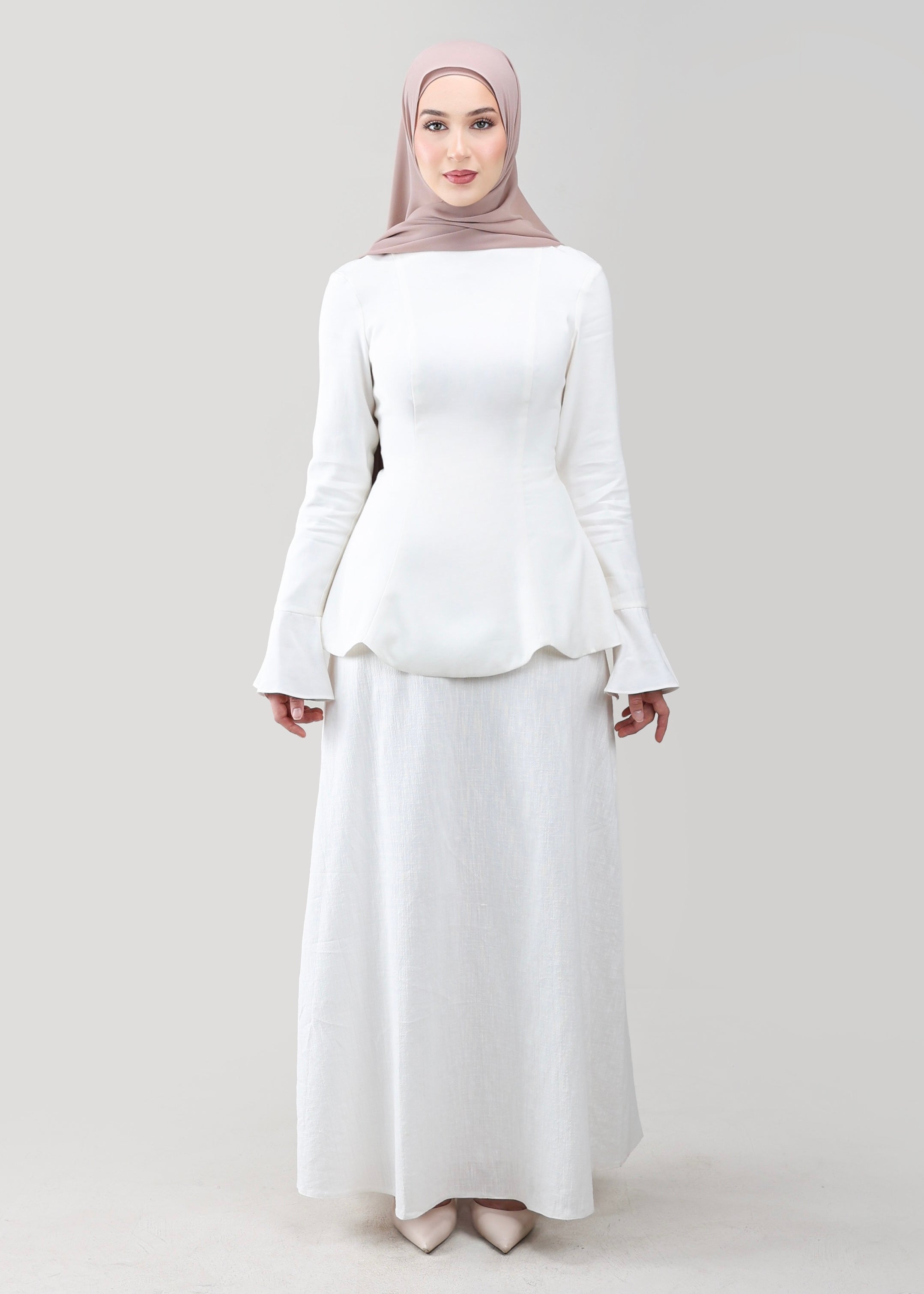 Juliette Peplum Tunic | Ivory