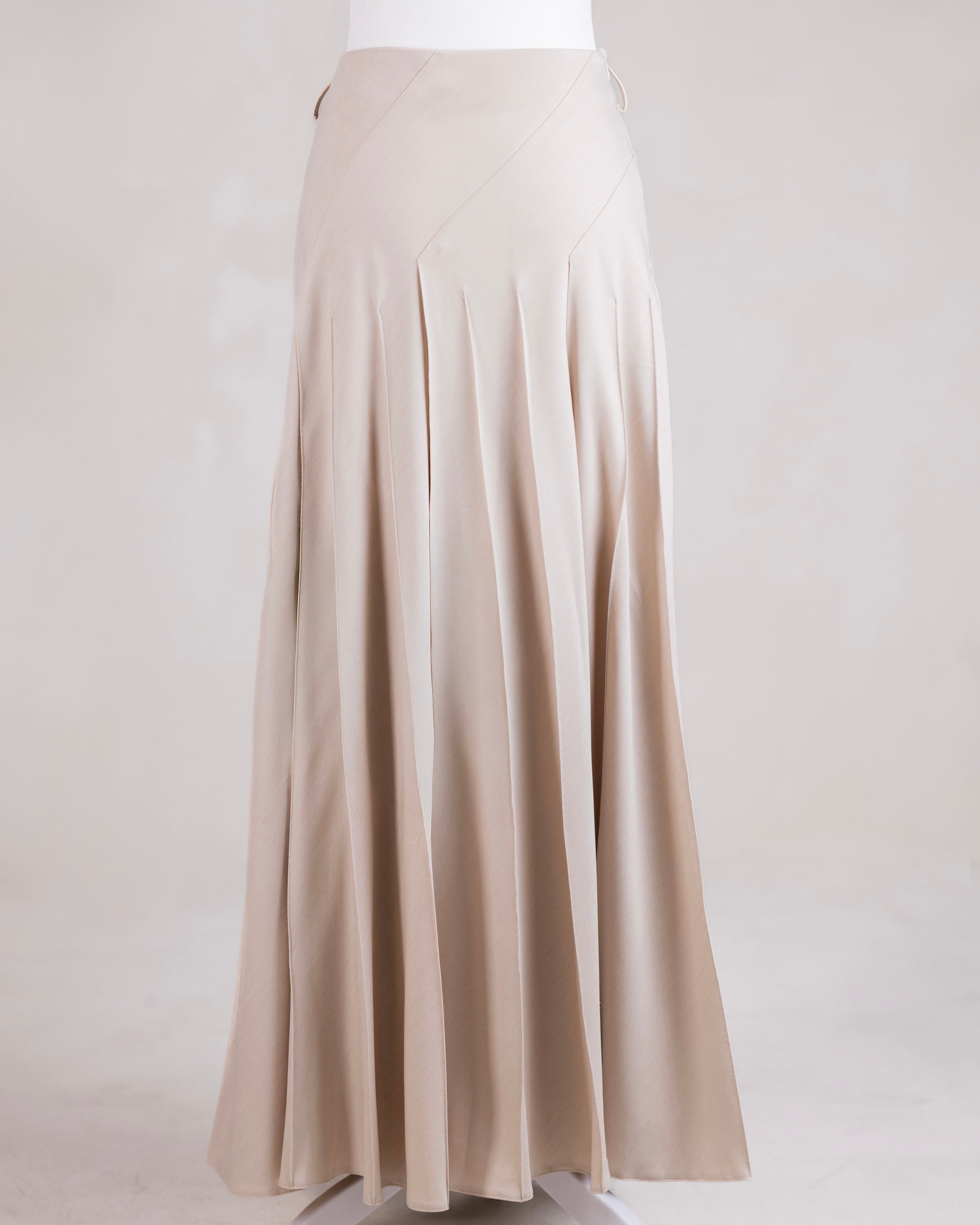 Amara Pleated Skirt | Oatmeal – batulthecollection