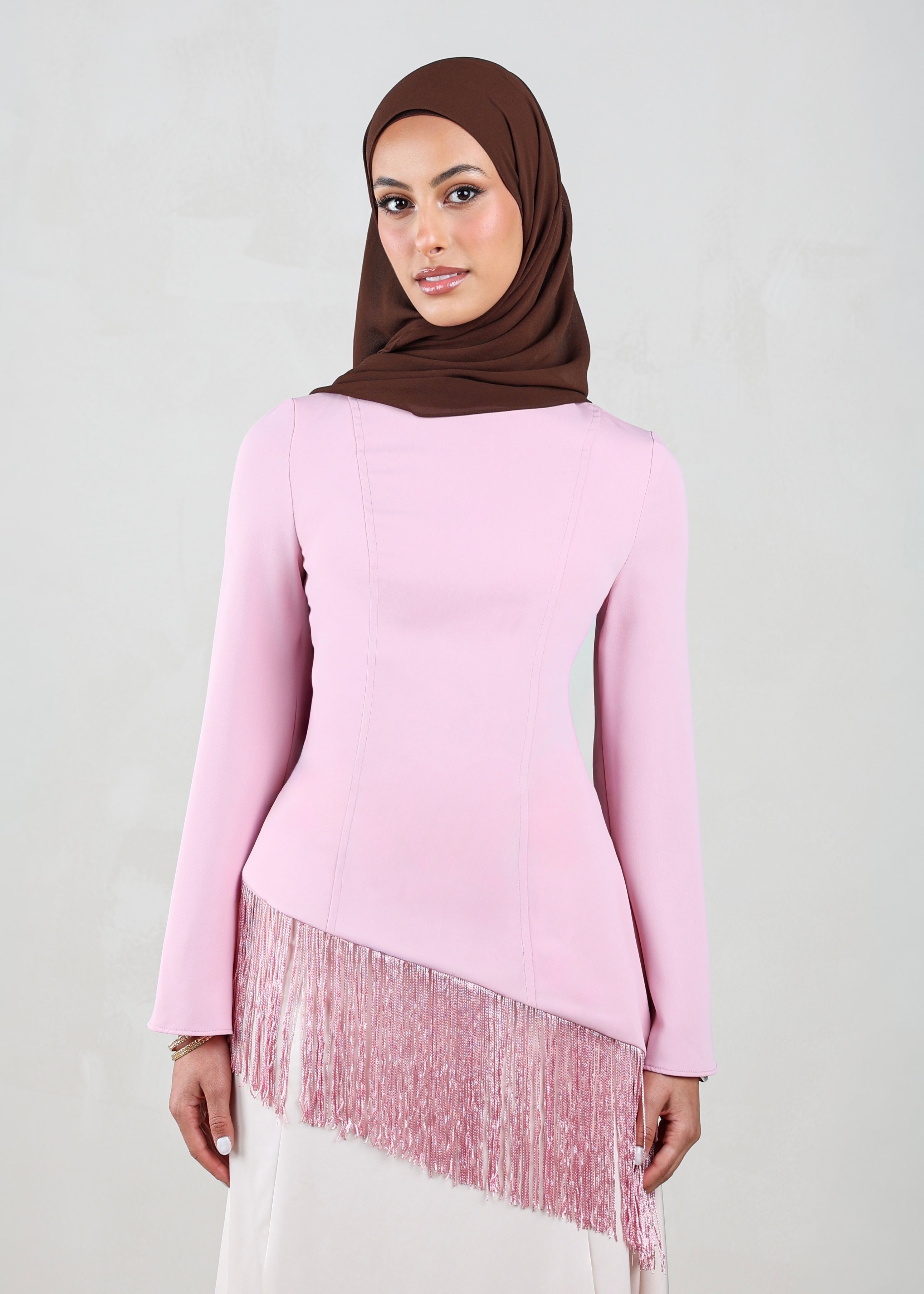 Iman Fringe Tunic | Pink