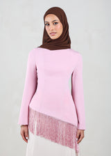 Iman Fringe Tunic | Pink