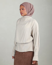 Sana Draped Top | Stone