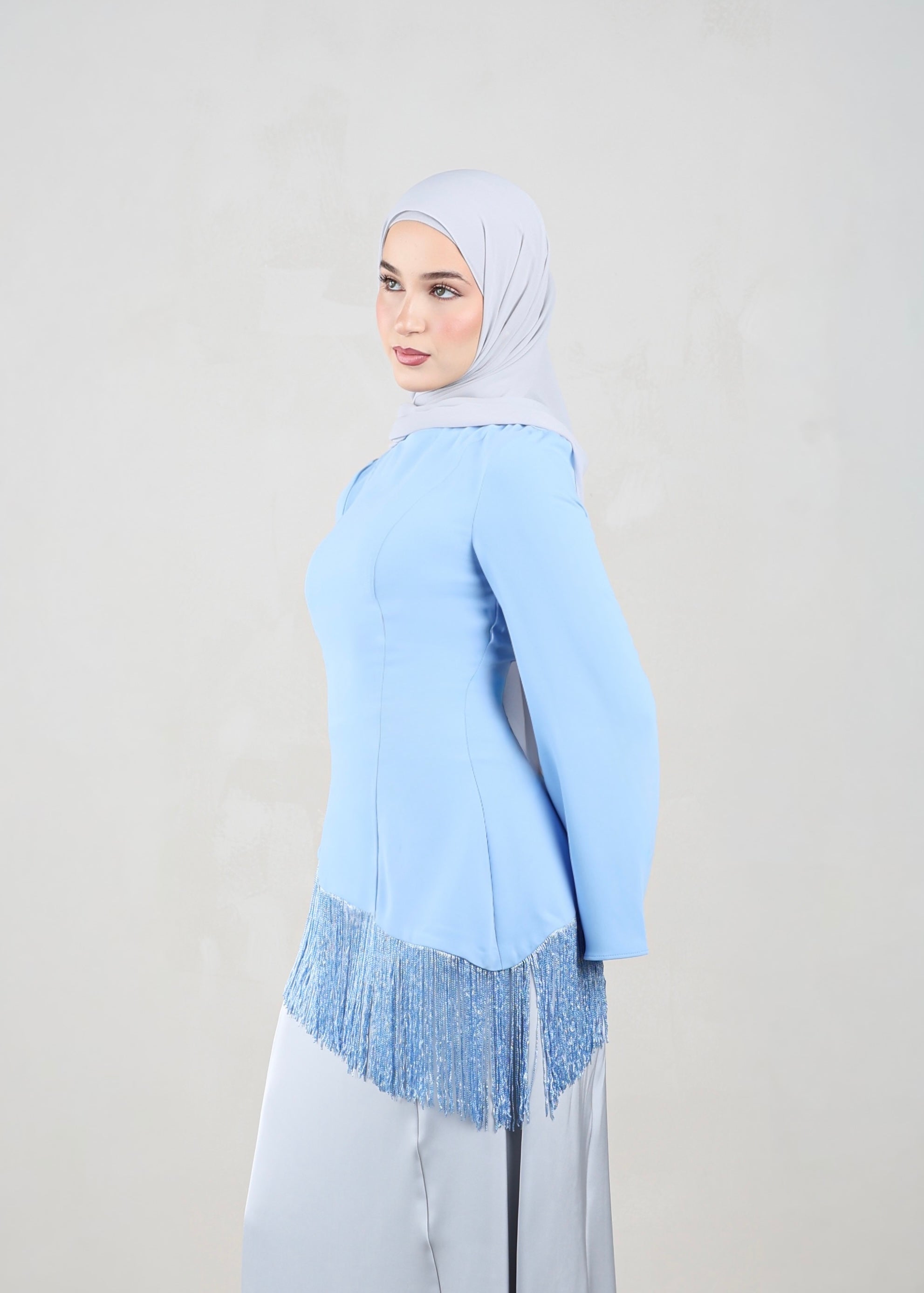 Iman Fringe Tunic | Blue
