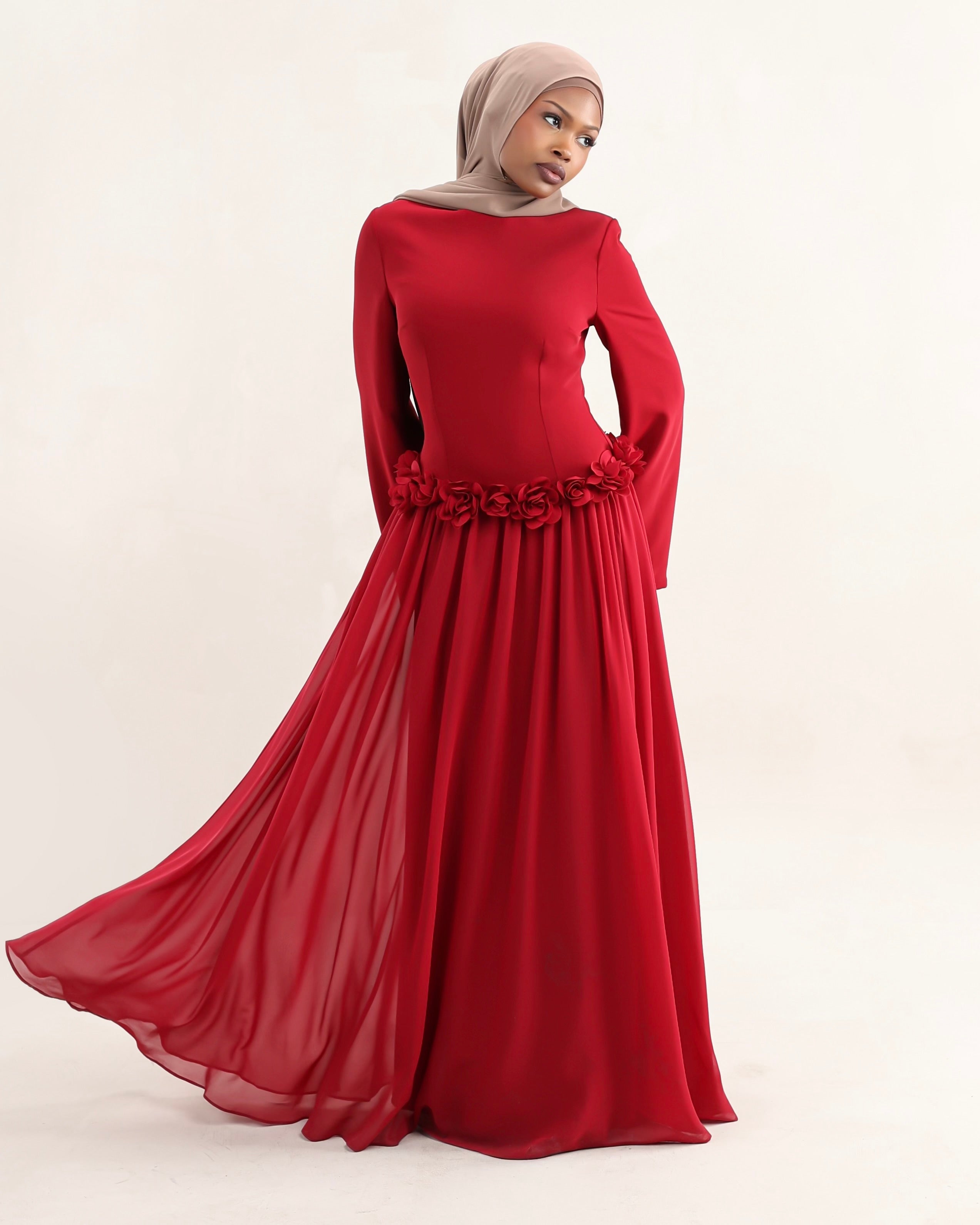 Amaya Flowerfall | Burgundy