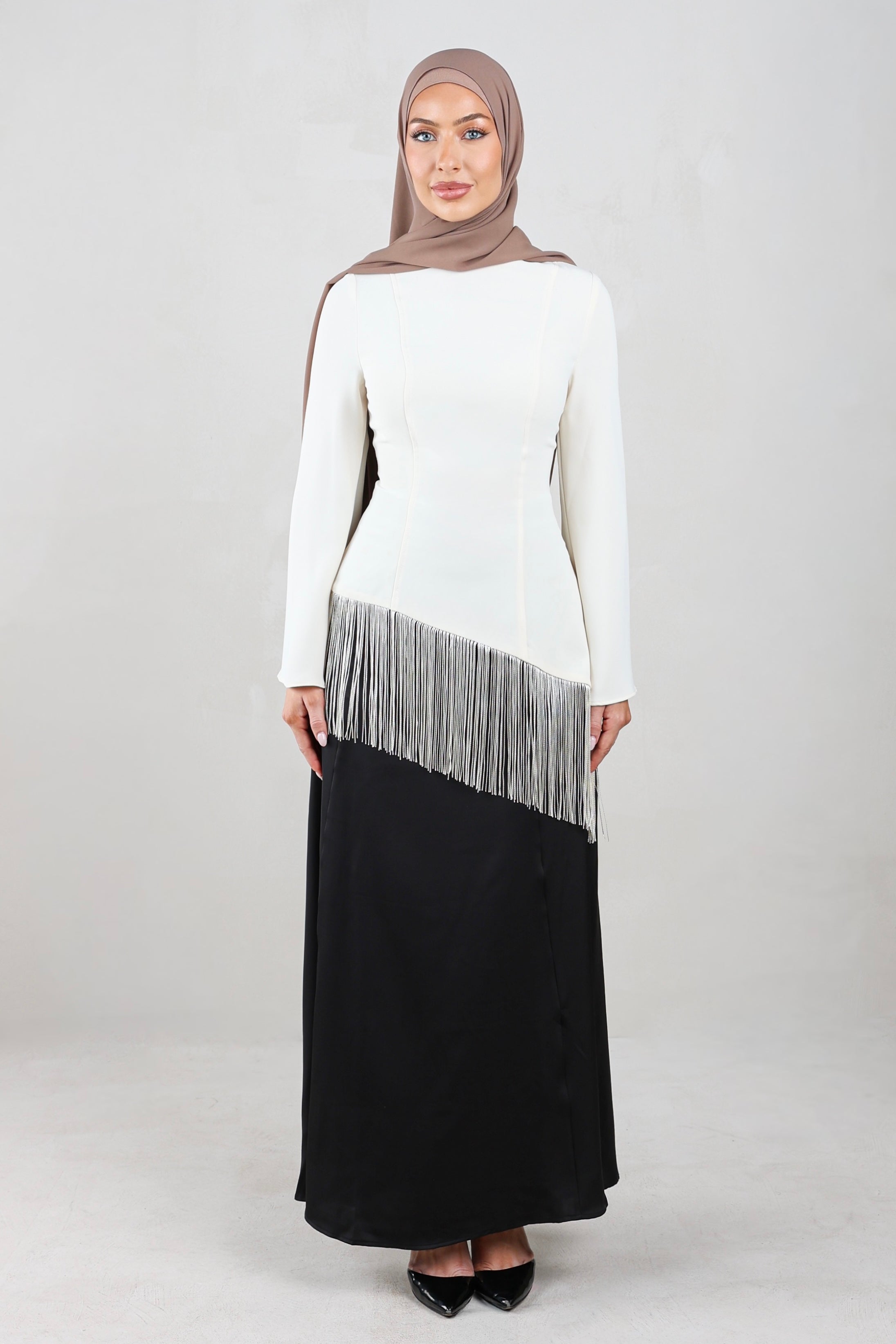 Iman Fringe Tunic | Ecru