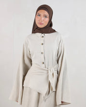 Sabreen Linen Wrap Shirt