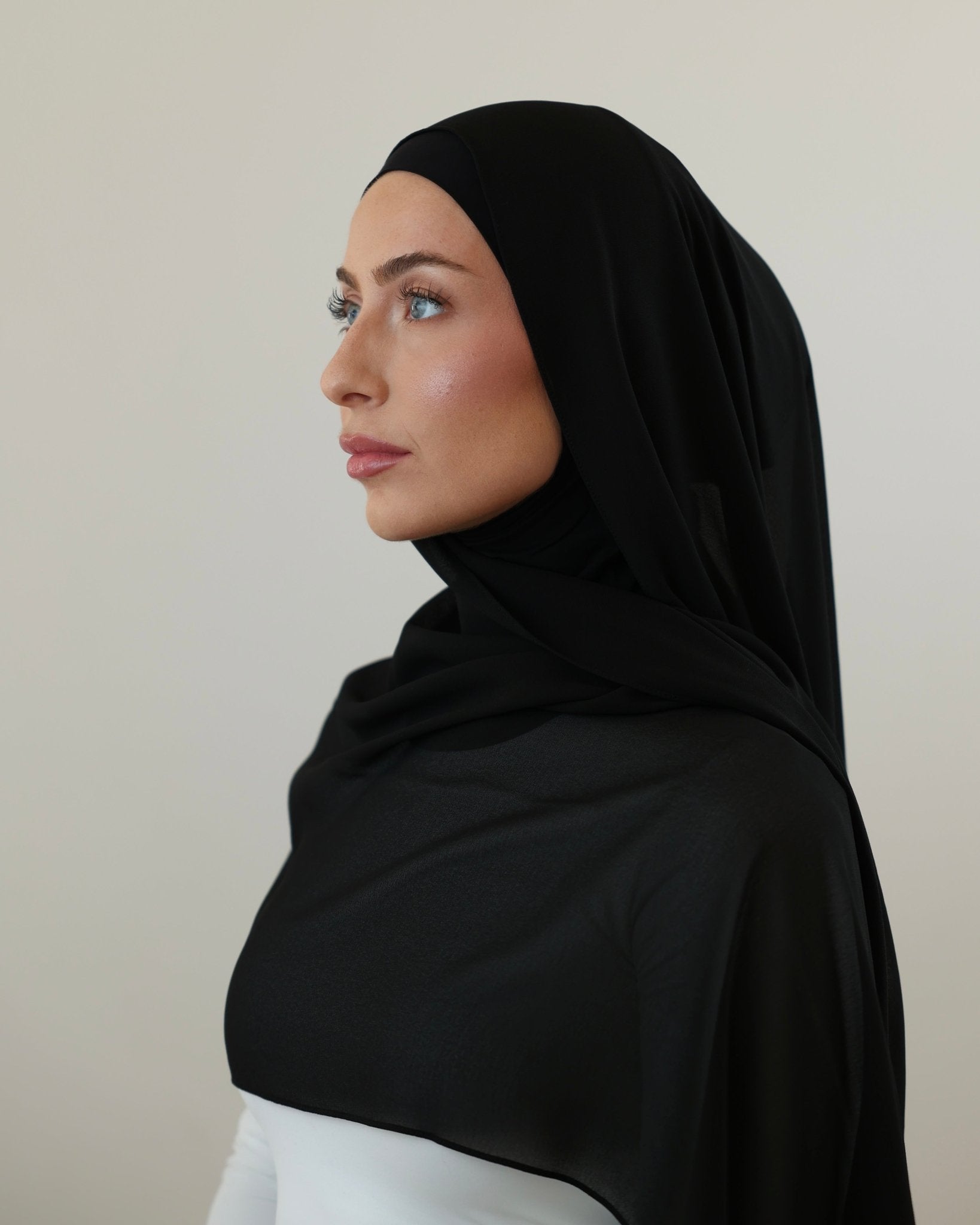 Chiffon Hijab | Noir - batulthecollection