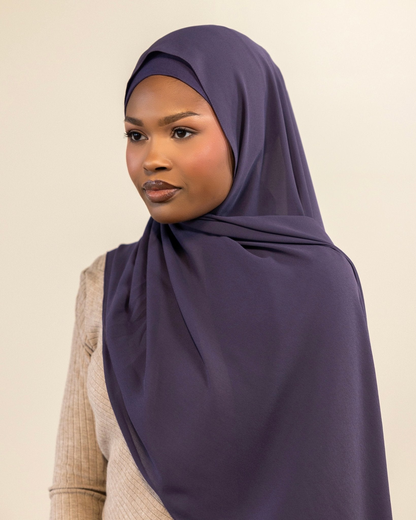 Chiffon Hijab | Slate - batulthecollection