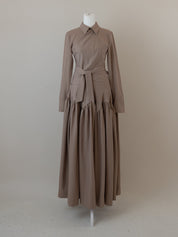 Diala Skirt | Taupe - batulthecollection