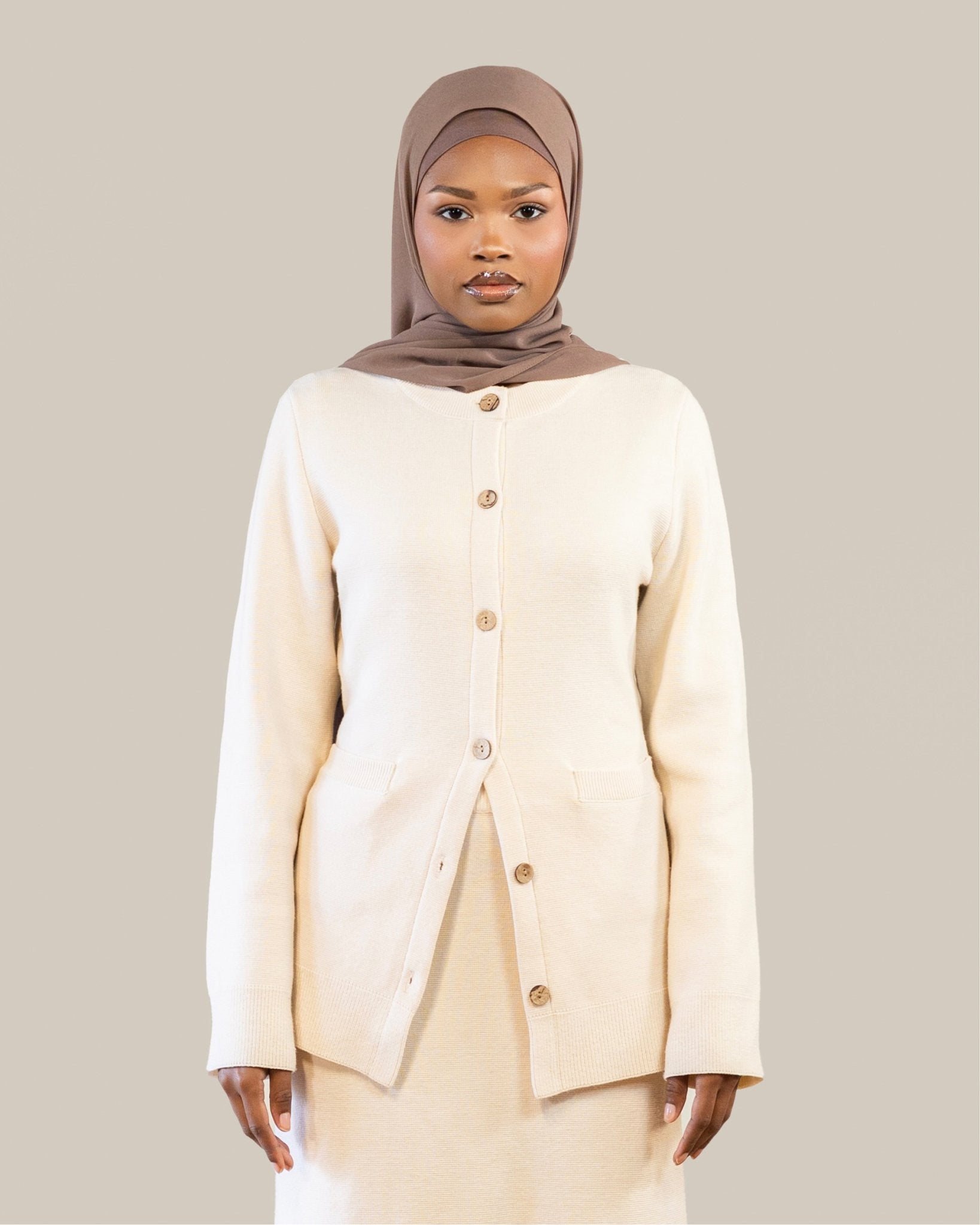 Naadean Cardigan | Cream - batulthecollection